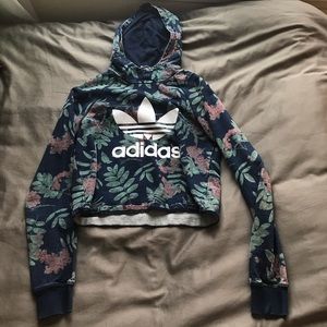 Adidas crop top hoodie